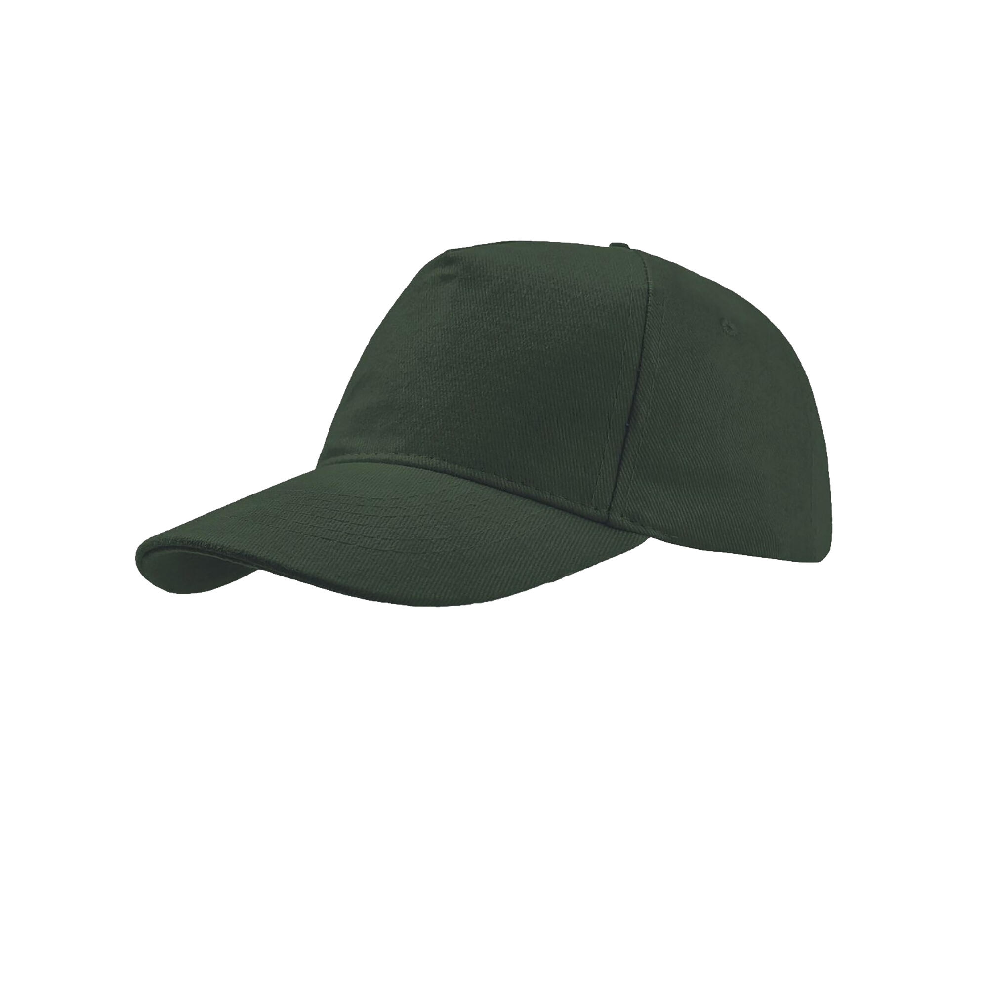 Liberty Five Buckle Heavy Brush Cotton 5 Panel Cap (Green) 1/4