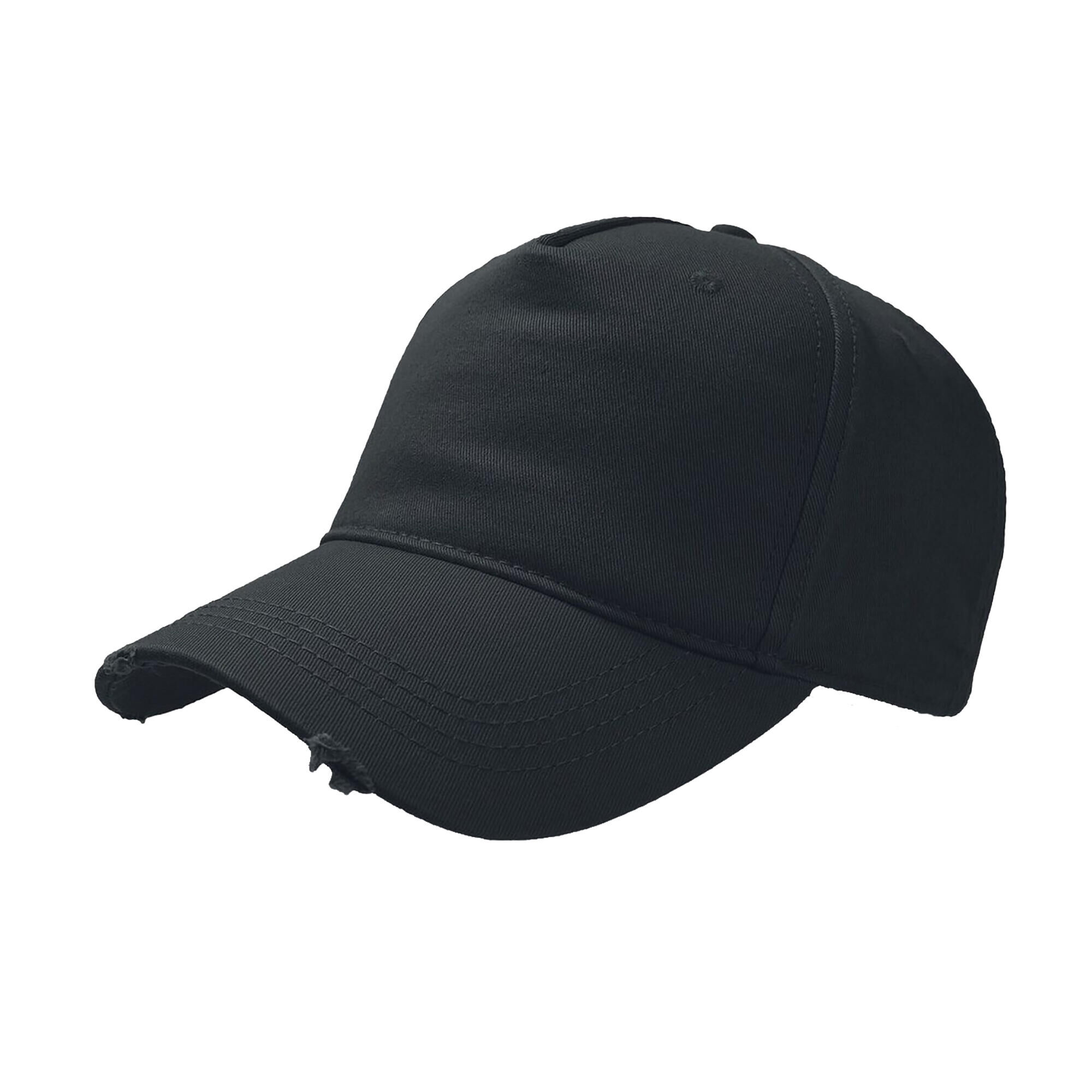 ATLANTIS Cargo Weathered Visor 5 Panel Cap (Pack of 2) (Black)