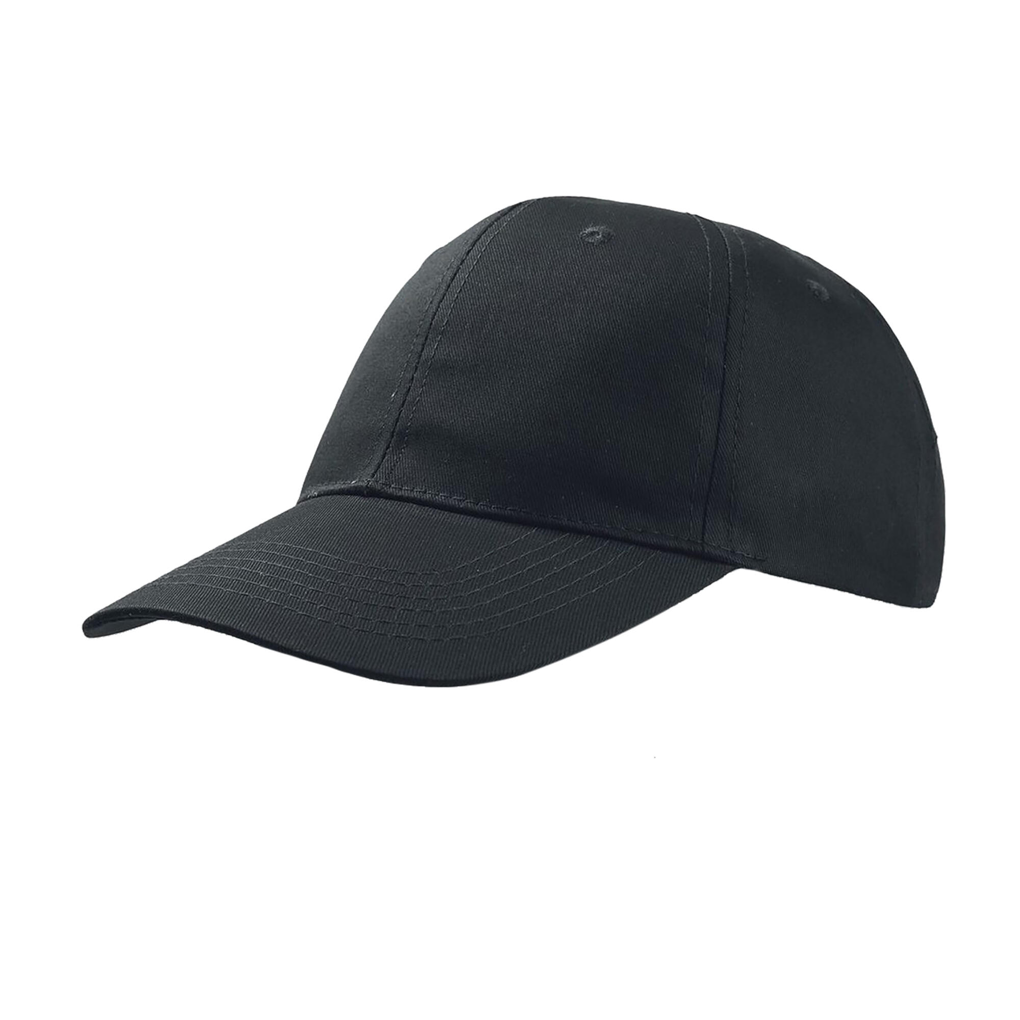 Start 6 Panel Baseball Cap (Pack of 2) (Black) 1/3