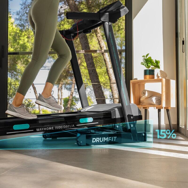 Cinta de Correr Plegable DrumFit WayHome 1600 Cecotec Obelia Ultraflex. 1500 W