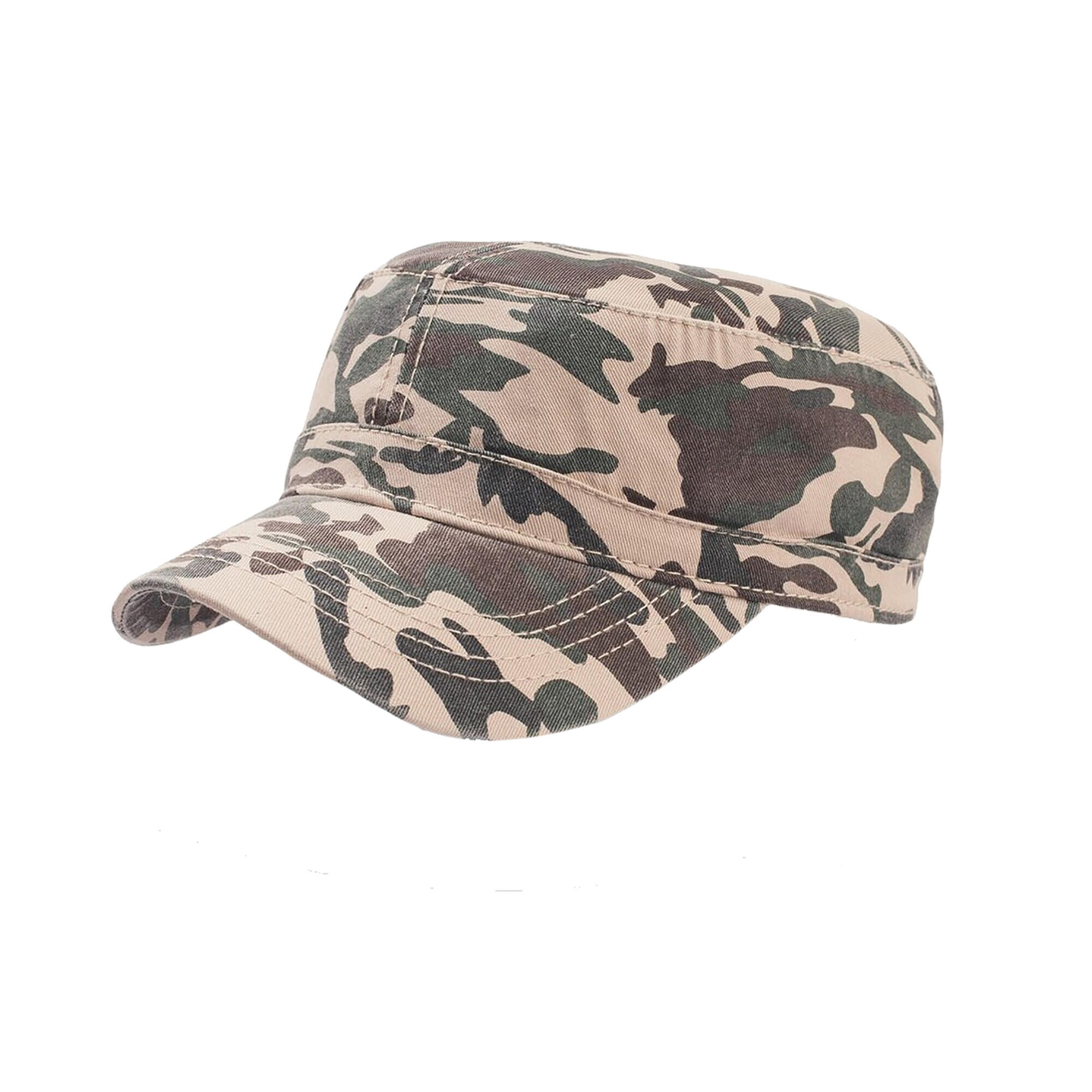 ATLANTIS Chino Cotton Uniform Military Cap (Pack Of 2) (Camo Khaki)