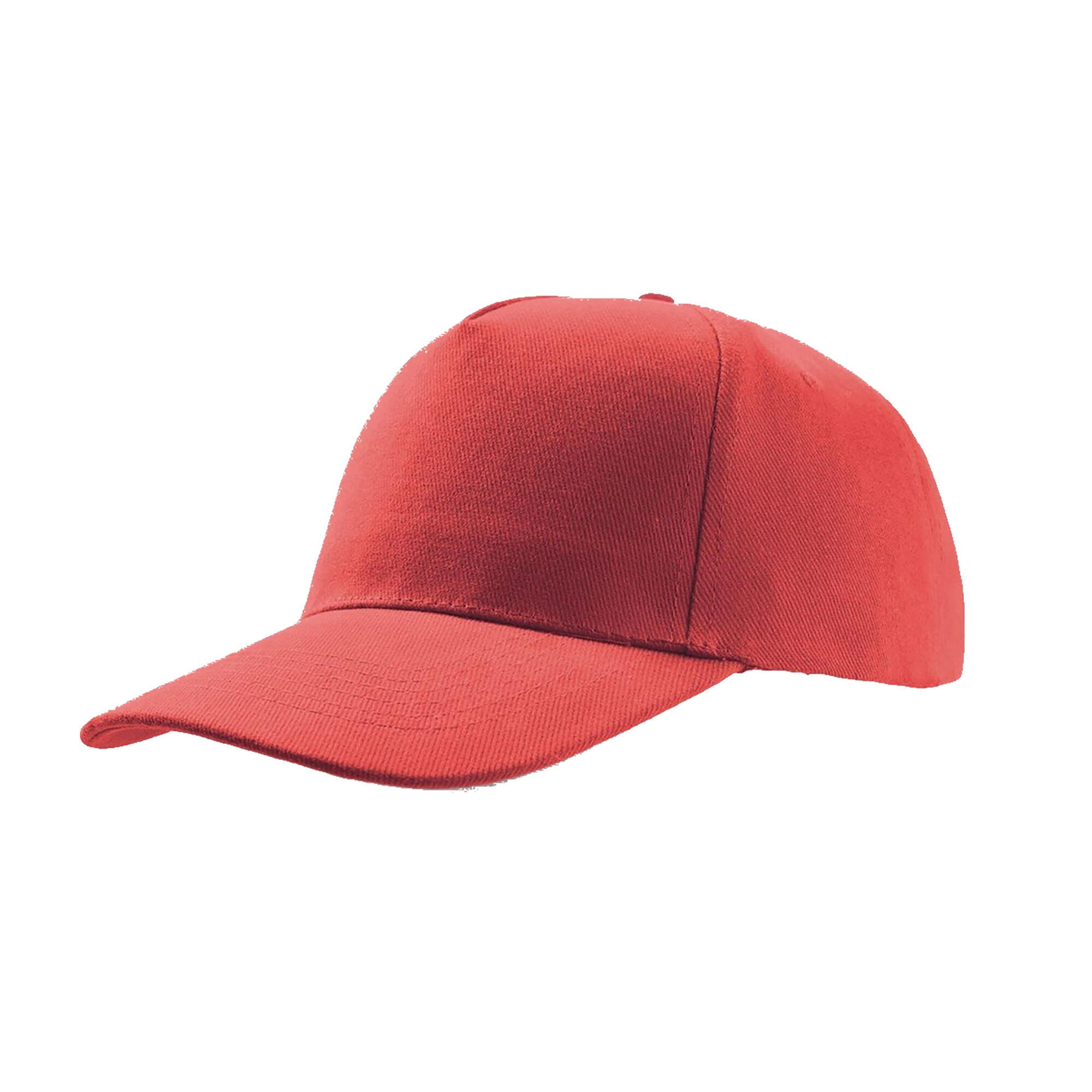 ATLANTIS Liberty Five Heavy Brush Cotton 5 Panel Cap (Pack Of 2) (Red)