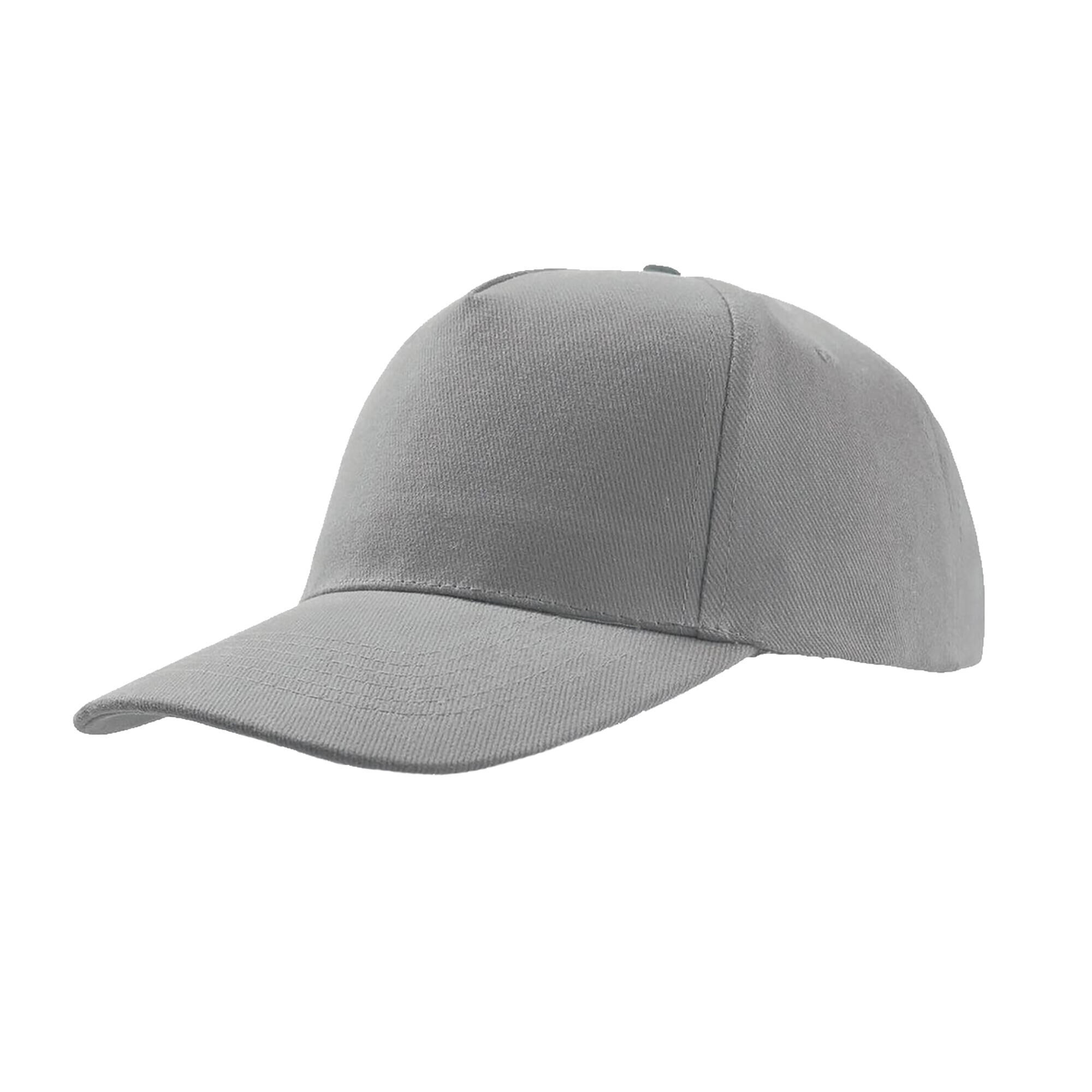 ATLANTIS Liberty Five Heavy Brush Cotton 5 Panel Cap (Pack Of 2) (Light Grey)