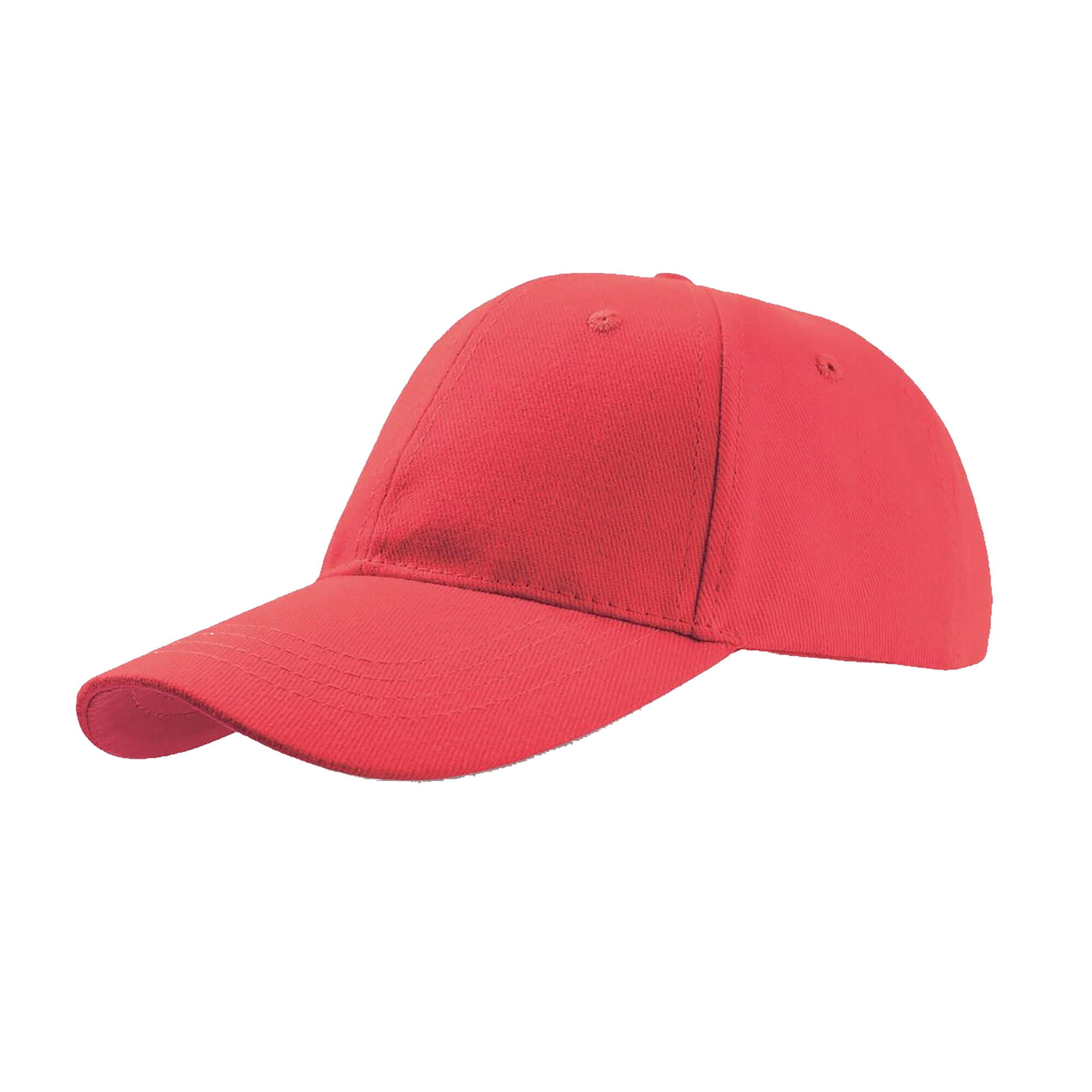 Liberty Six Buckle Brushed Cotton 6 Panel Cap (Red) 1/3