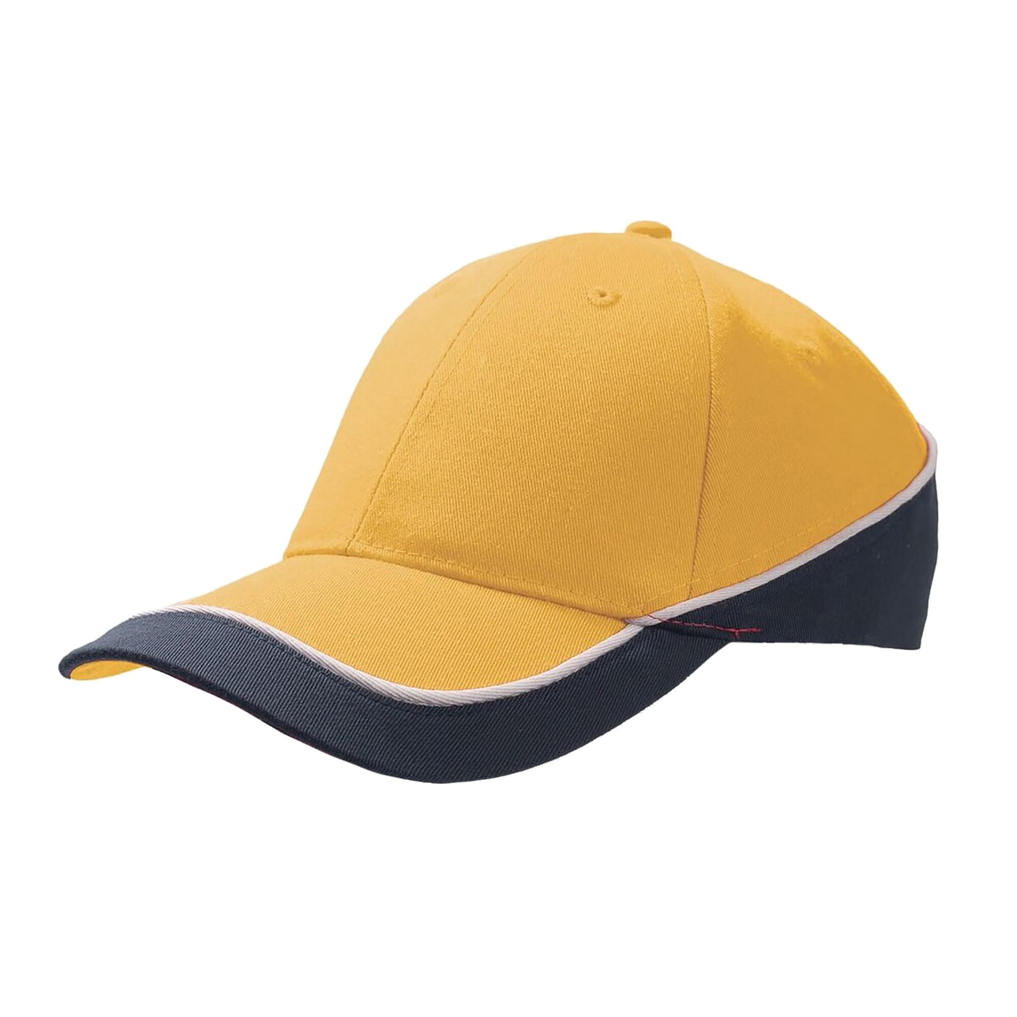 Racing Teamwear 6 Panel Cap (Yellow/Navy) 1/4