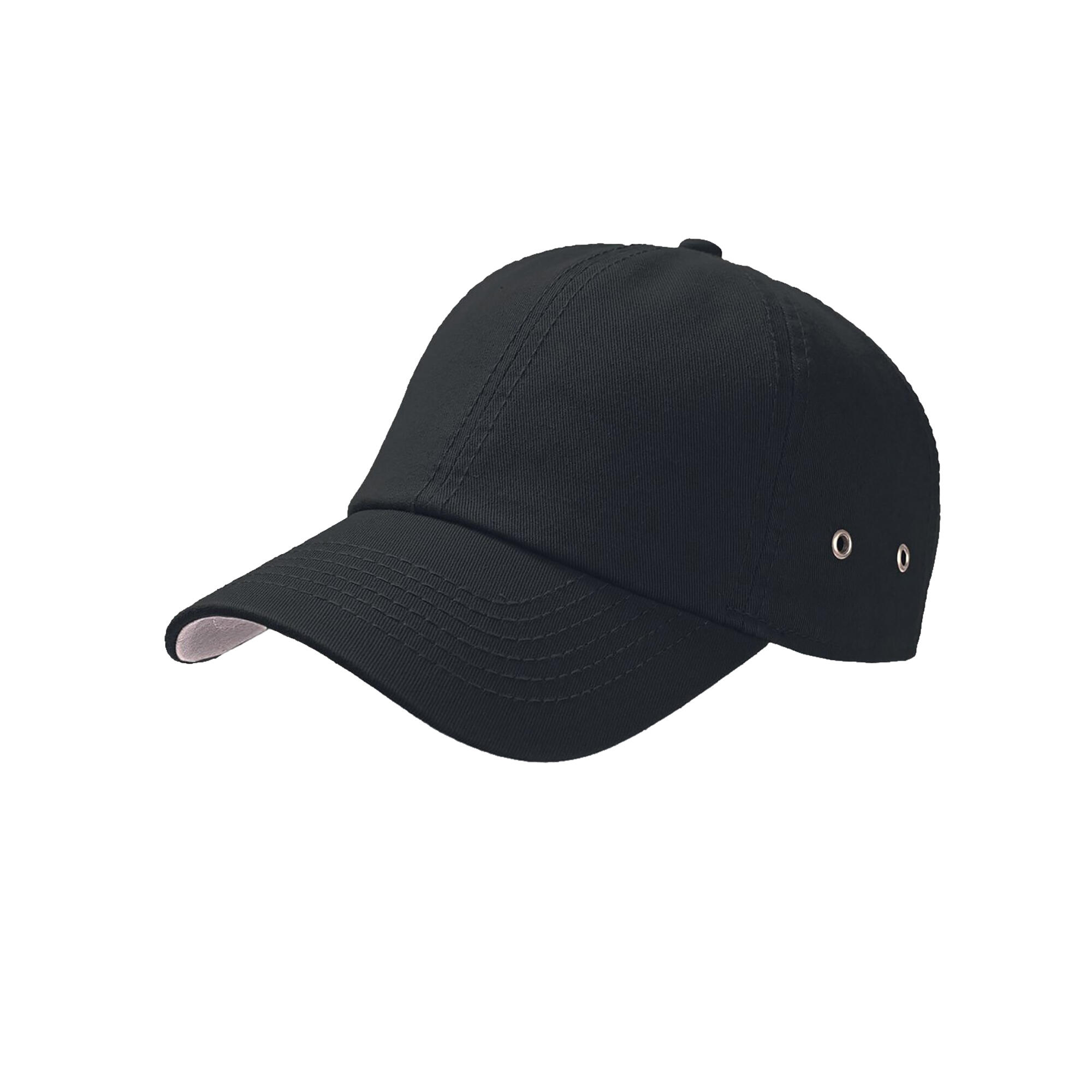 Action 6 Panel Chino Baseball Cap (Black) 1/4