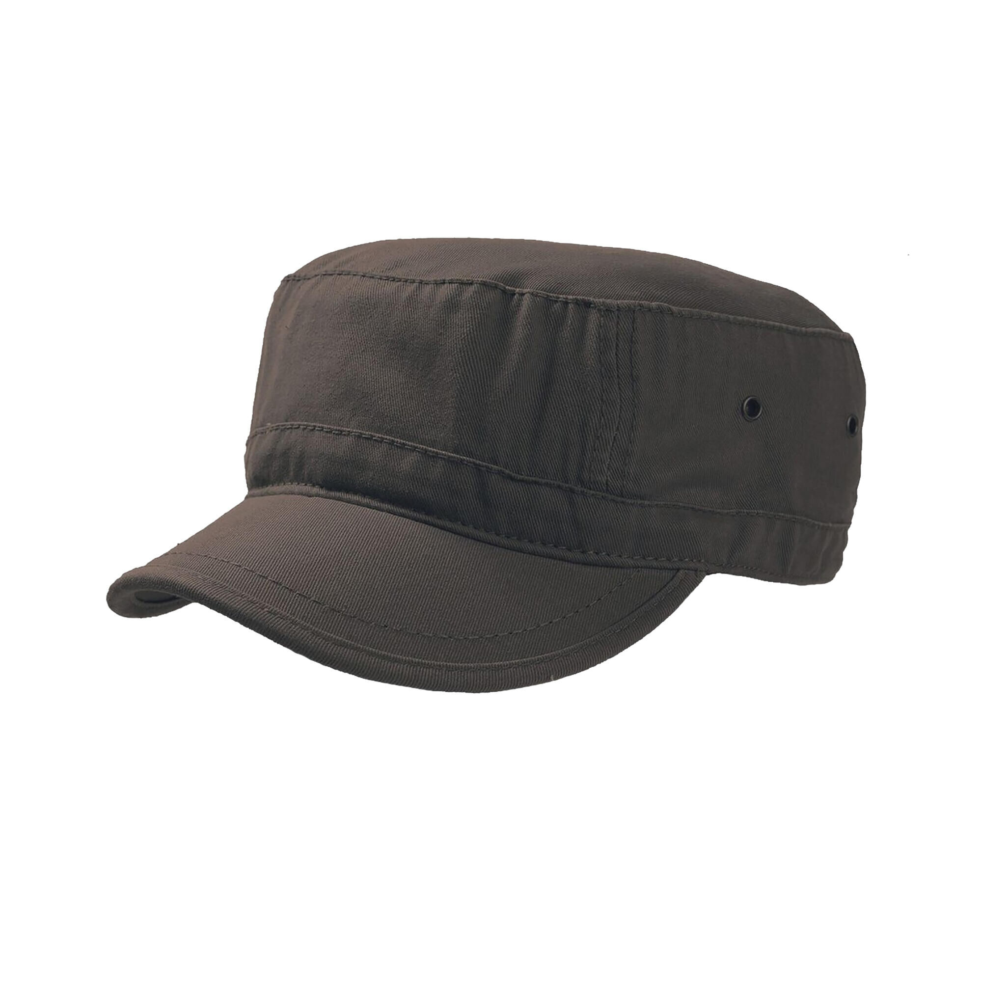 ATLANTIS Chino Cotton Urban Military Cap (Pack of 2) (Brown)