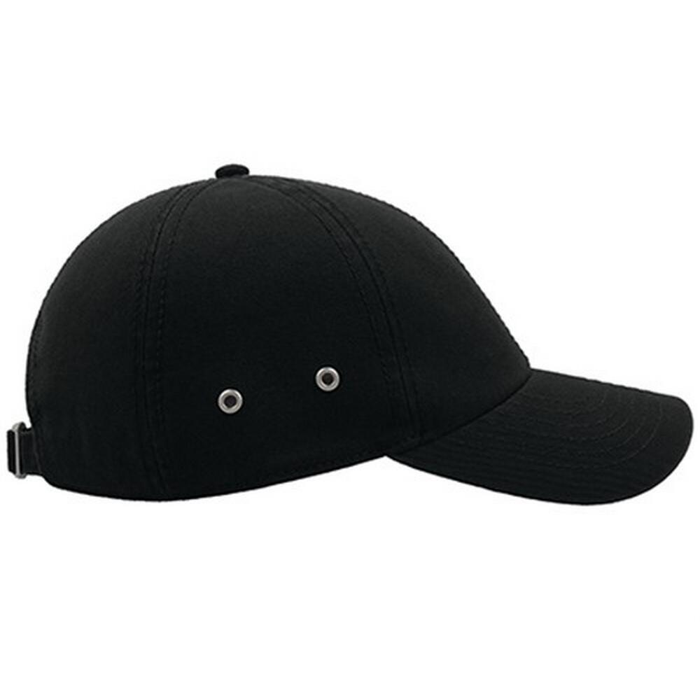 Action 6 Panel Chino Baseball Cap (Black) 3/4