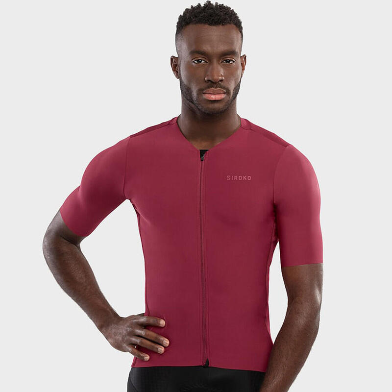 Maillot vélo ultraléger homme Cyclisme SRX PRO Dirty Kanza Bordeaux