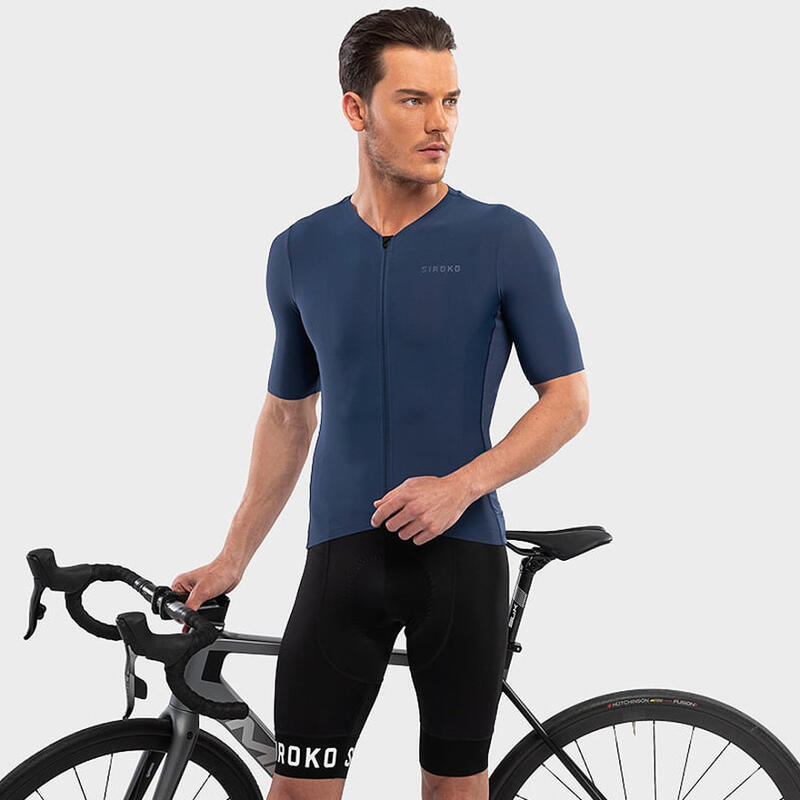 Maillot de manga corta hombre ultraligero ciclismo SRX PRO Tirreno Azul Navy