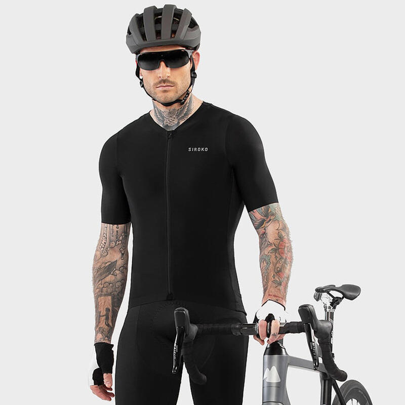 Maillot de manga corta hombre ultraligero ciclismo SRX PRO HighTech SIROKO Negro