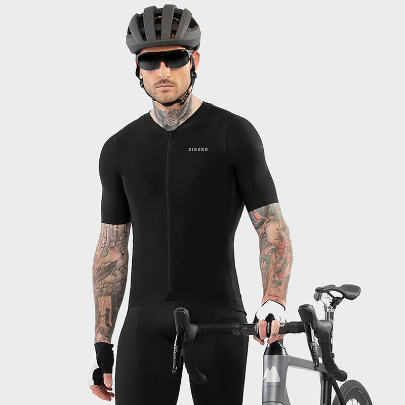 Maillot vélo ultraléger homme Cyclisme SRX PRO HighTech Noir