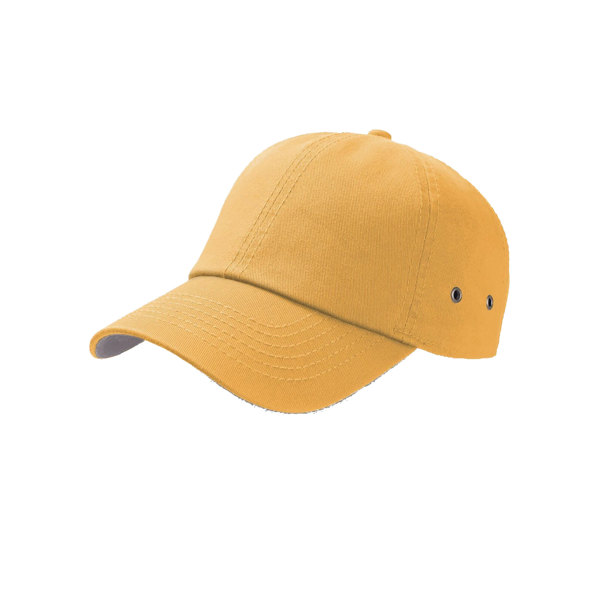 Action 6 Panel Chino Baseball Cap (Yellow) 1/4