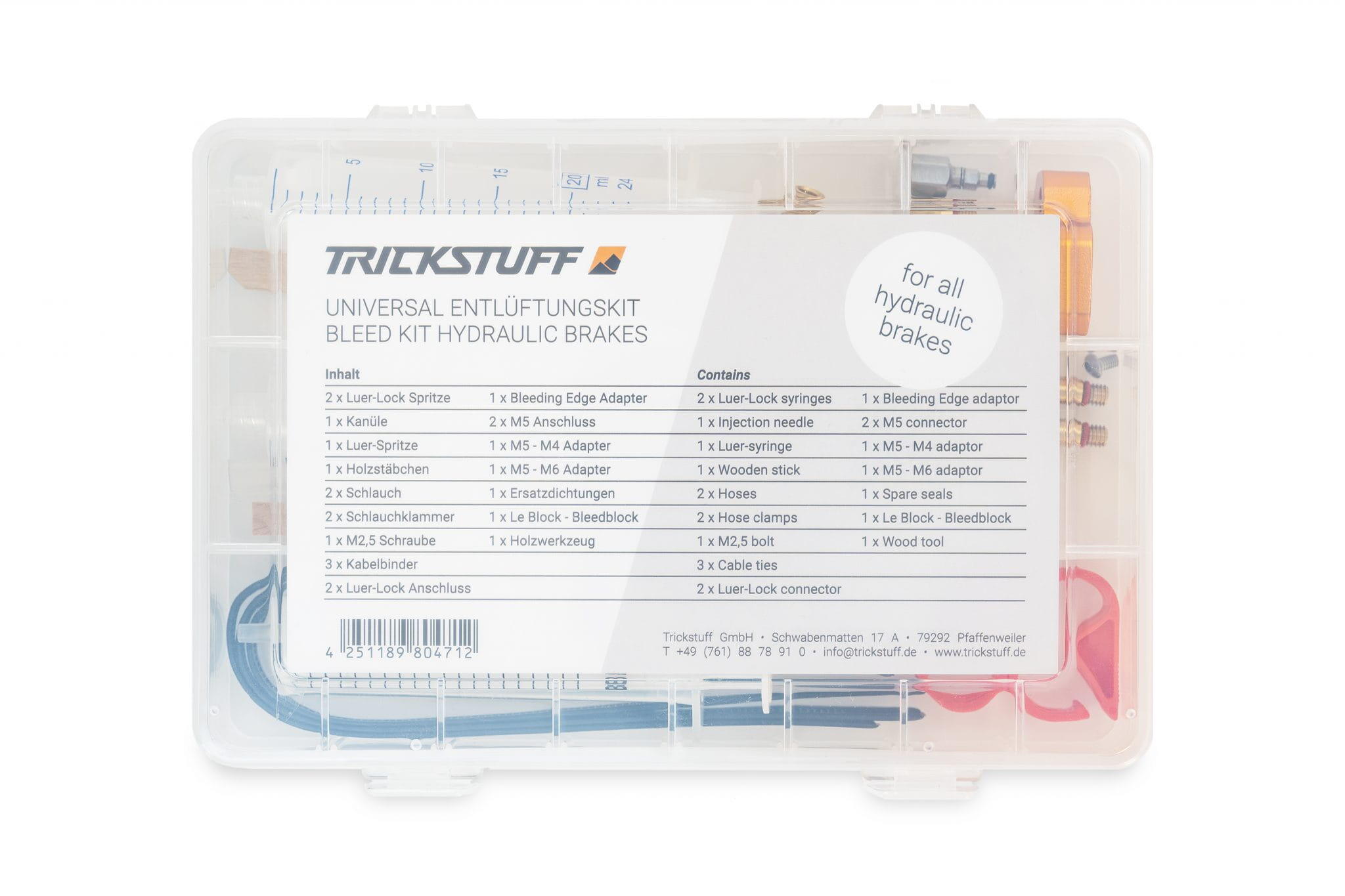 Universal Entlüftungskit Bleed Kit für alle Bremsen 1/2