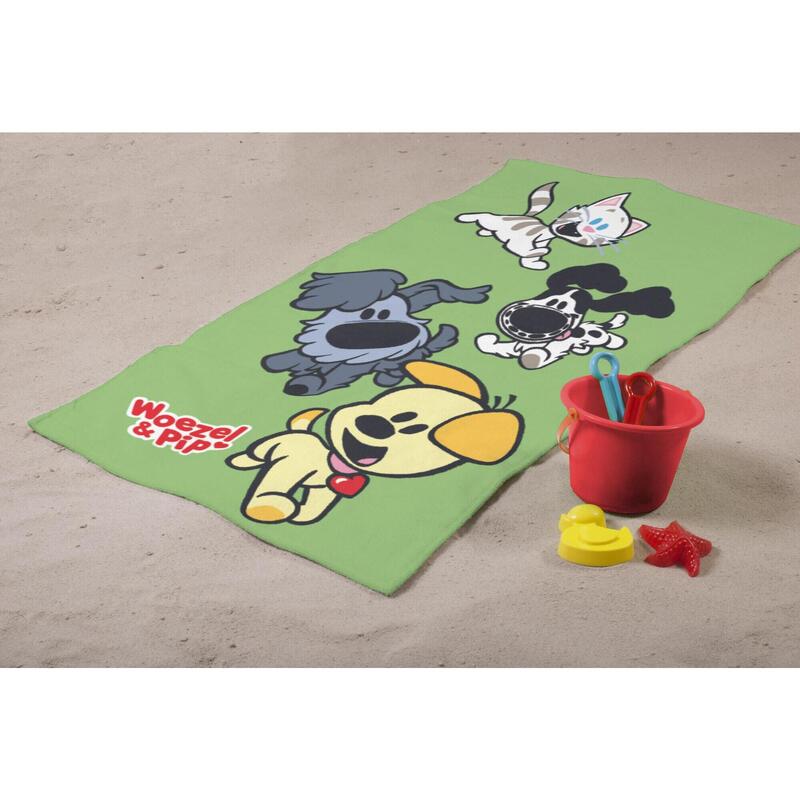 Woezel & Pip Serviette de Plage Vert