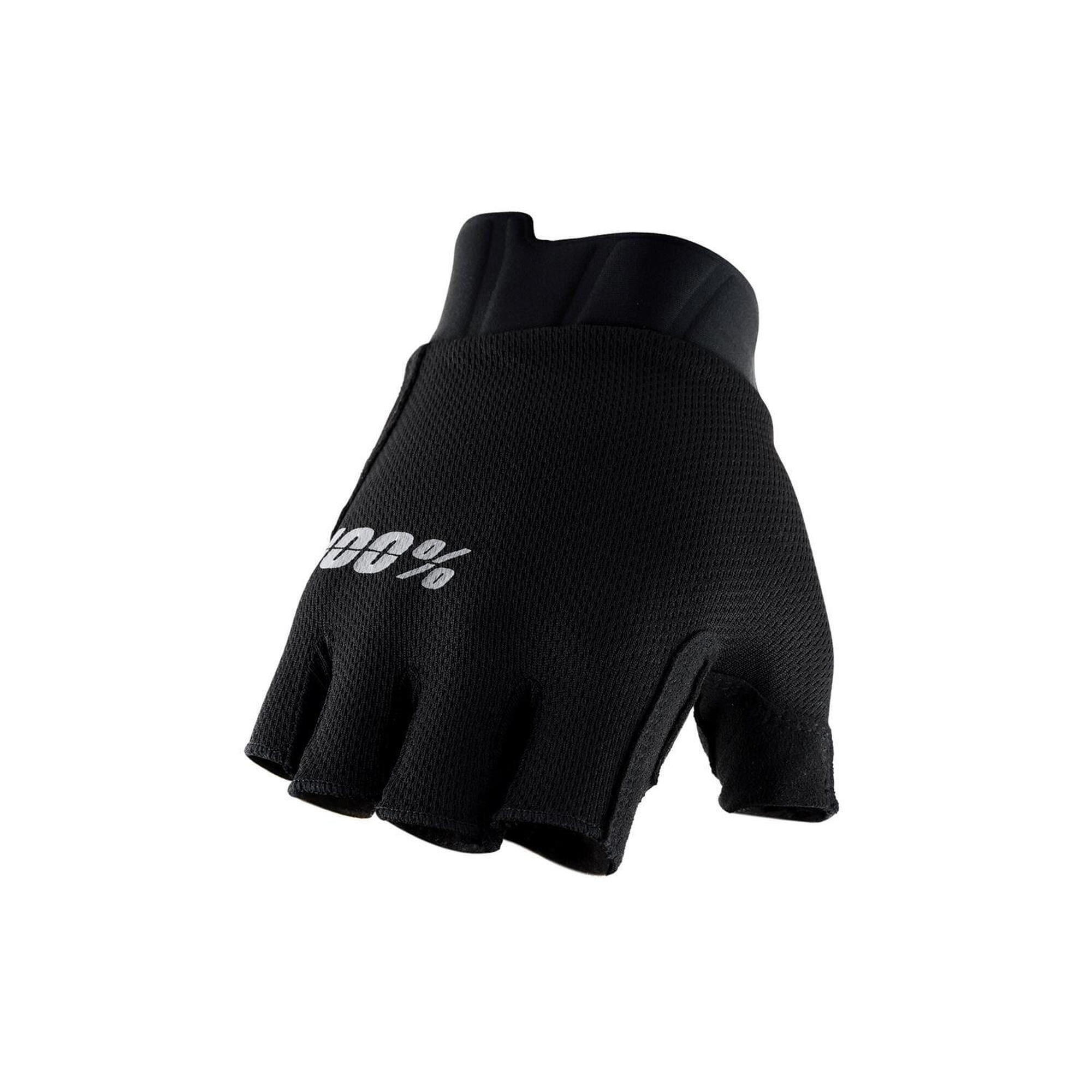 100% Exceeda Women's Gel Kurz-Finger-Handschuhe - Solid Black