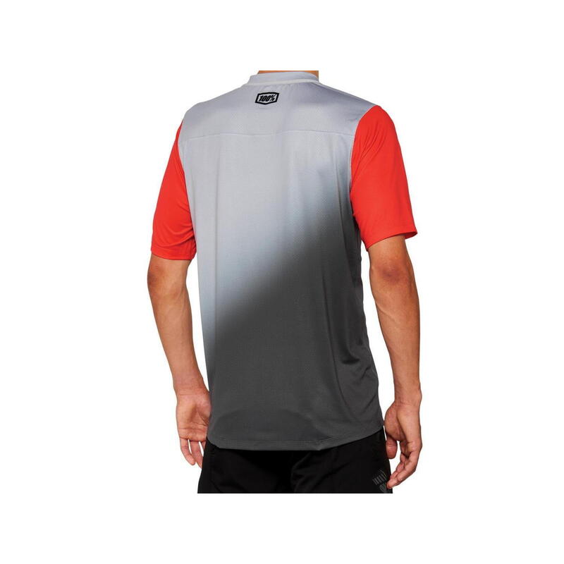 Celium Short Sleeve Jersey - Grey/Racer Red