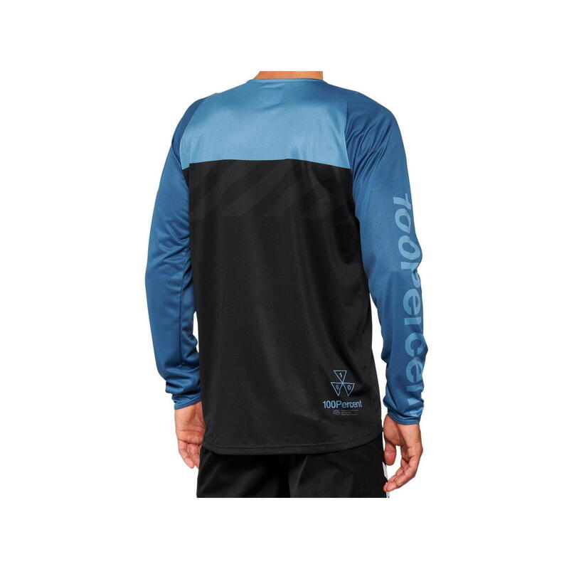 R-Core trui met lange mouwen - zwart/platblauw