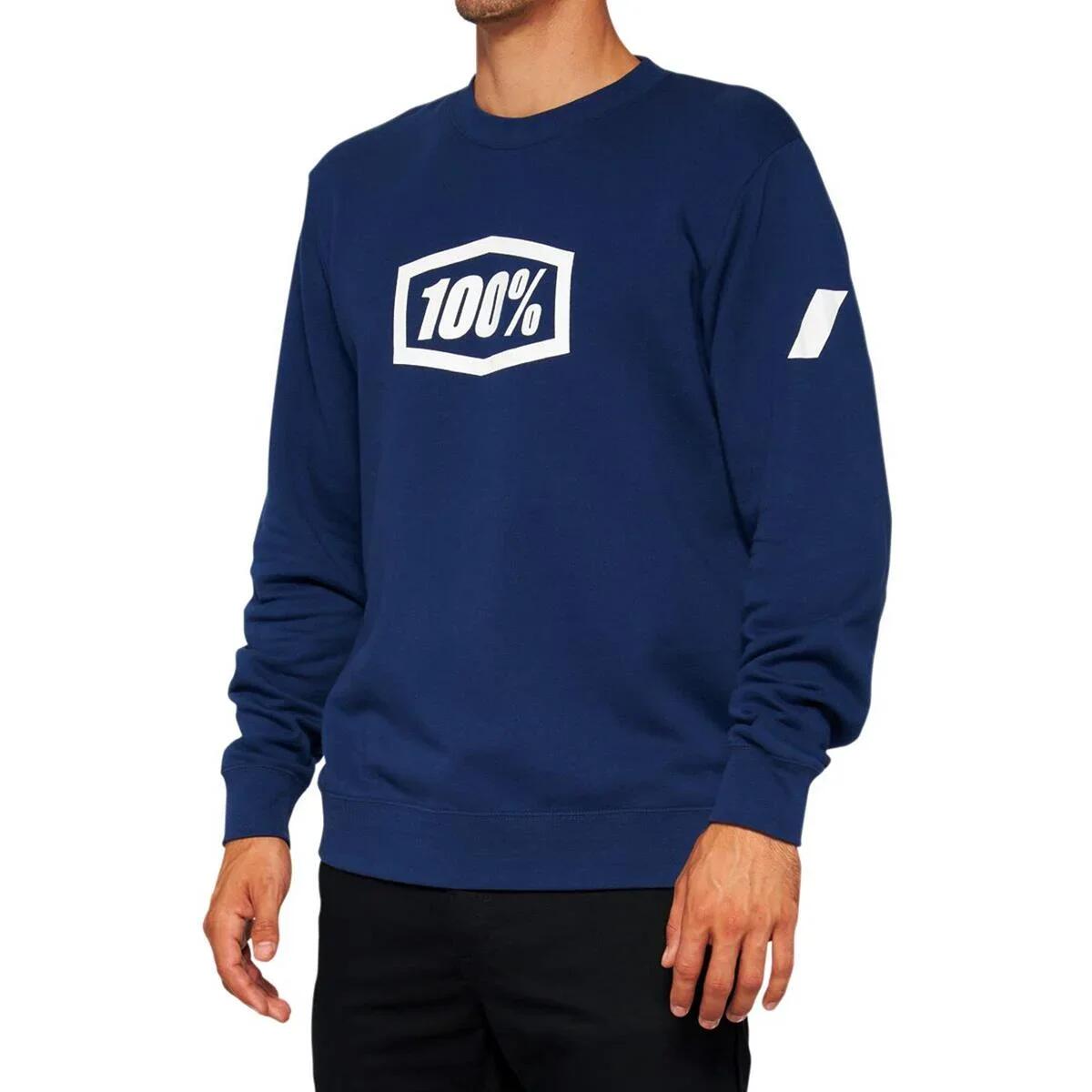100% Icon Pullover Crewneck Sweatshirt - marine