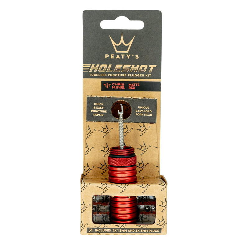 Holeshot Tubeless Puncture Plugger Kit - Red