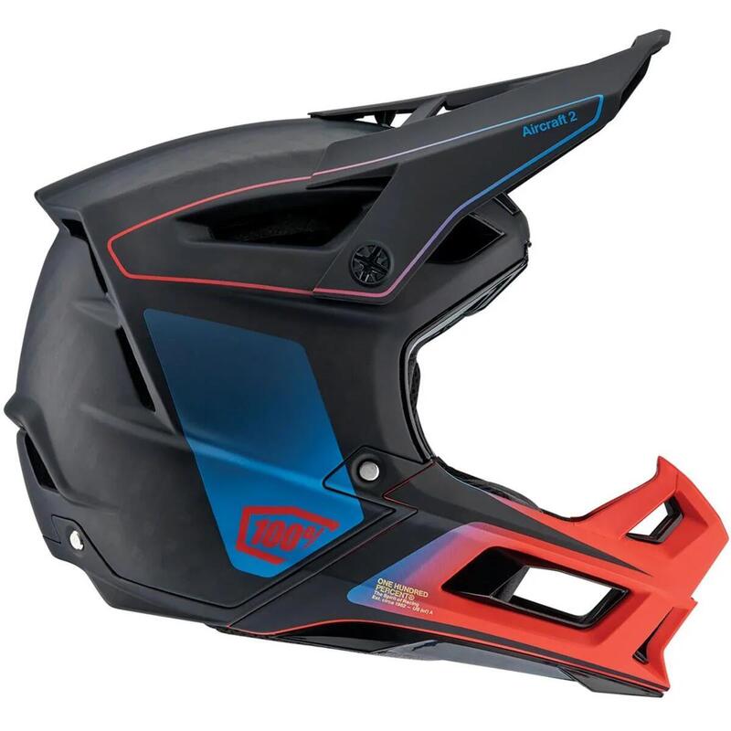 Casco Aircraft 2 - Azul acero/Rojo neón