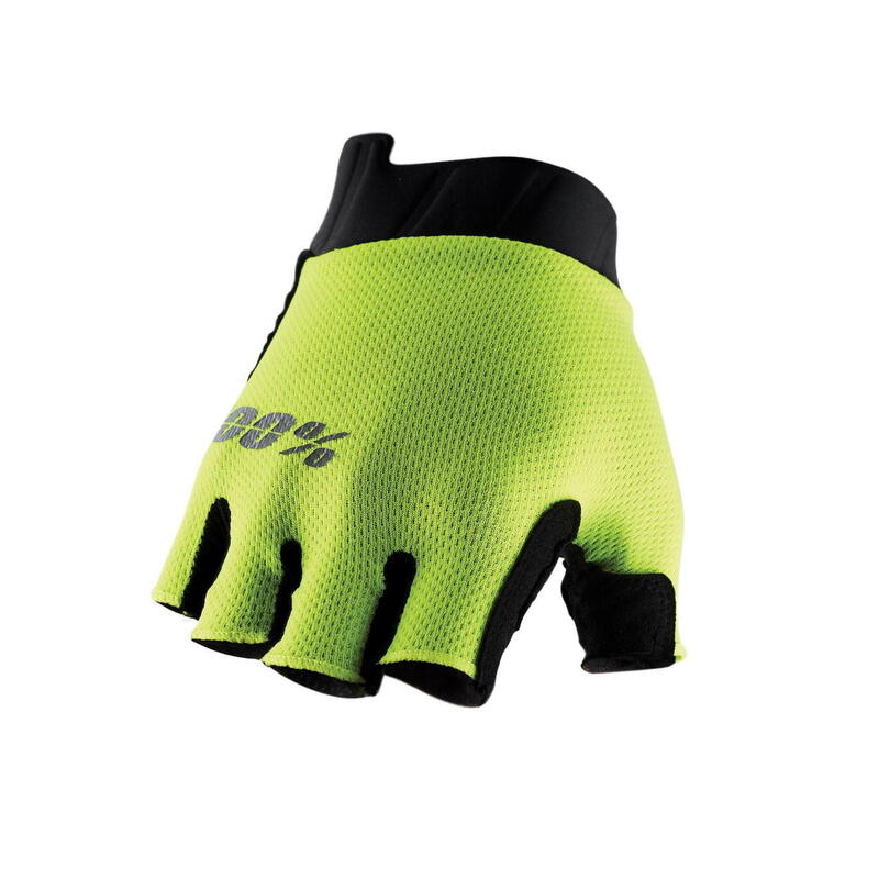 Guantes Exceeda Mujer Dedos Cortos Gel - amarillo fluo