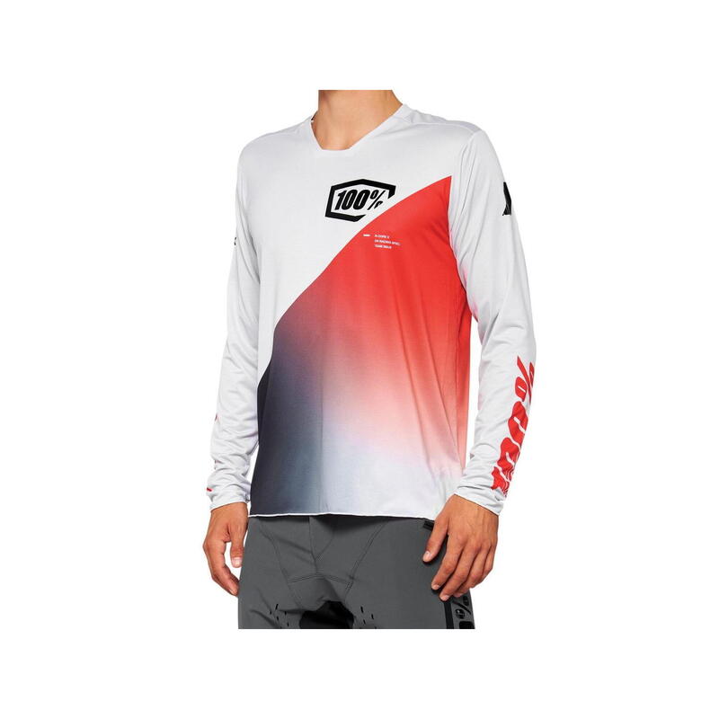 R-Core X Long Sleeve Jersey - Grijs/Racer Rood