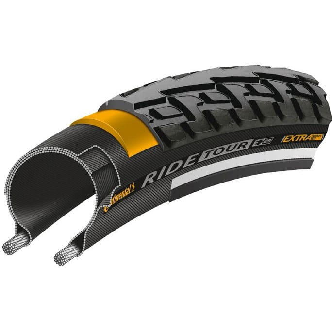 RIDE Tour Reflex Tyre-Wire Bead Urban Black/Black Reflex 700 X 47C (45C) 3/5