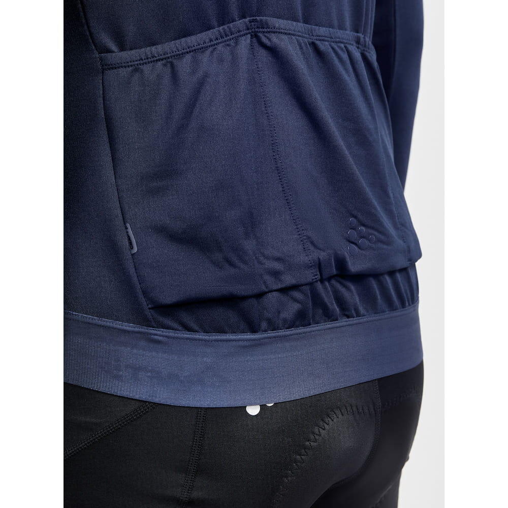 Fietsshirt - Craft Adv Essence Jersey lange mouw - L - Heren - Blauw - Fietsshir 3/5
