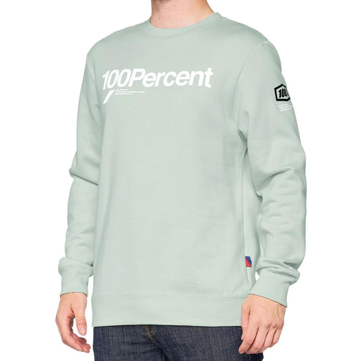 100% Manifesto Crewneck Sweatshirt - Pale Aqua