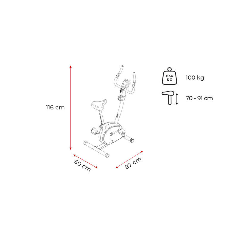 Bicicleta Estática Spokey Impeller CR Magnética com Medição de Pulso