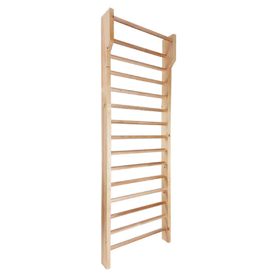 Drabinka gimnastyczna drewniana z drążkiem UNDERFIT 230 x 80 cm