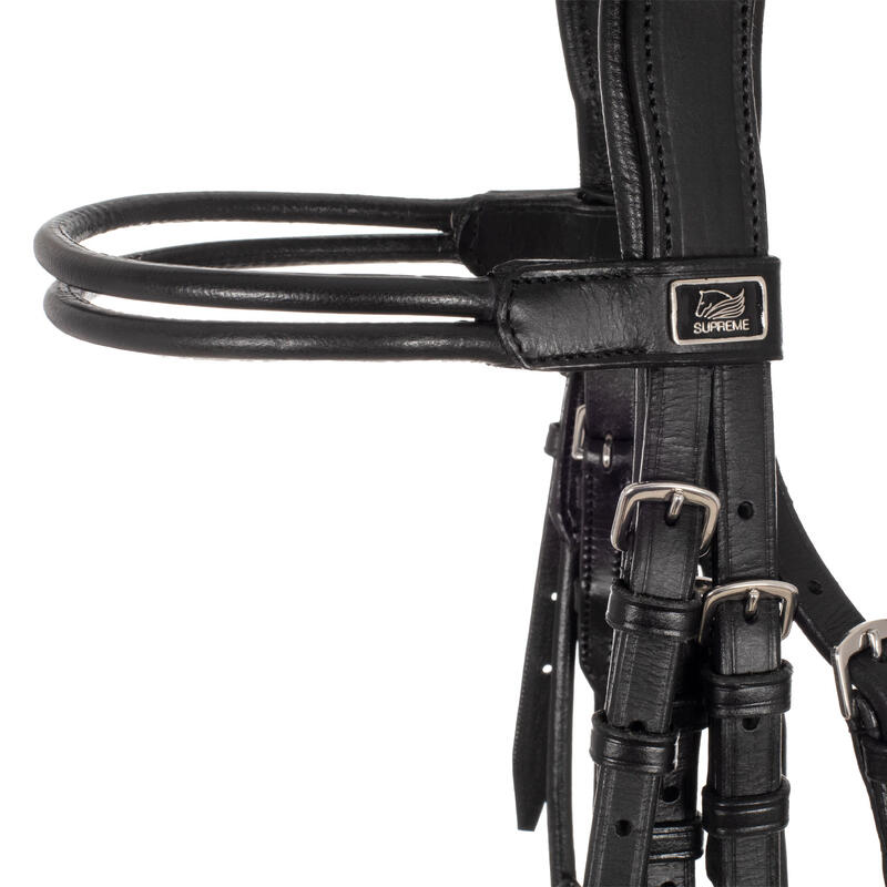 BRIGLIA DRESSAGE DOPPIO FRONTALINO TUBOLARE