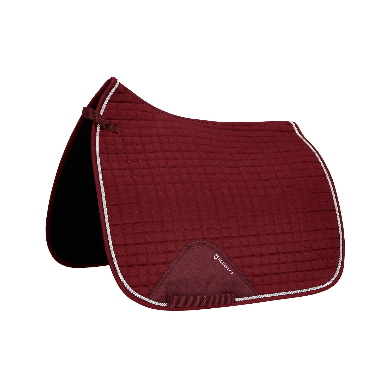 Equestro - Tapis De Selle De Dressage Profilé En Coton - Tapis De Selle - Marron|rouge - Ps - Decathlon