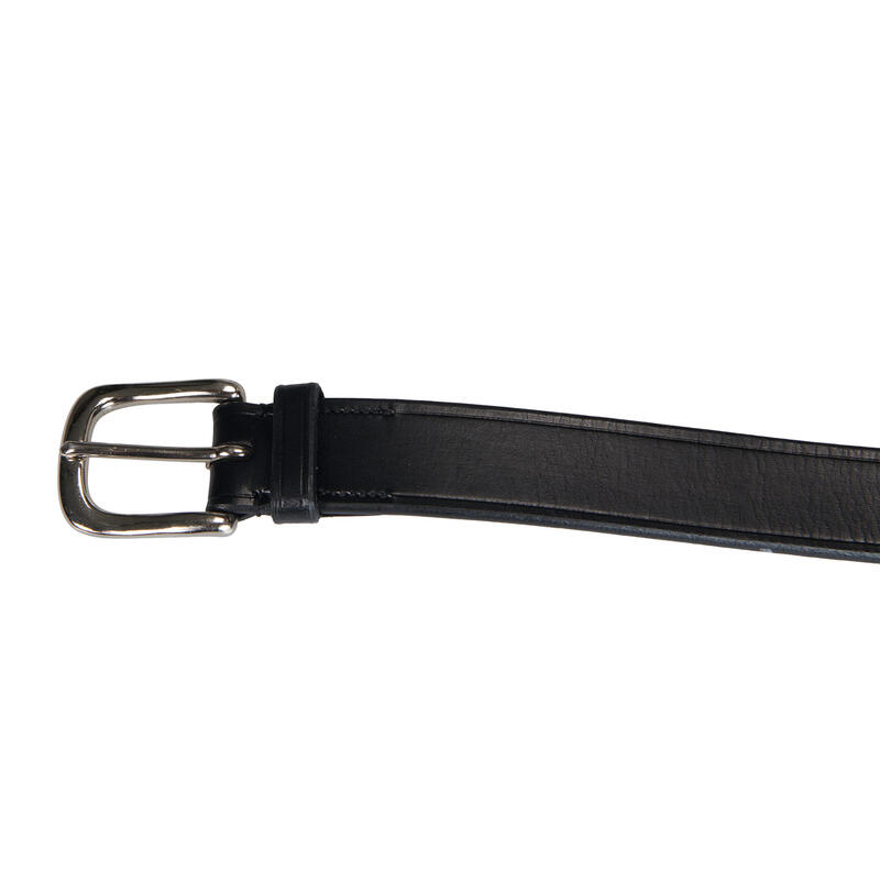 ceinture d'équitation en cuir avec broderie noire et blanche