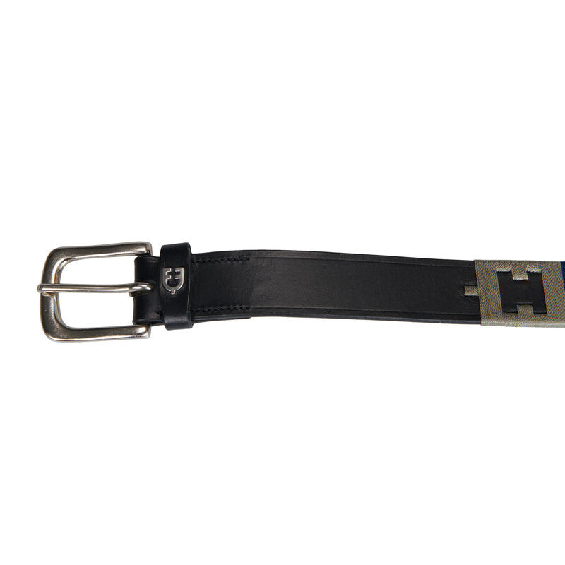 Ceinture d'équitation en cuir avec motif géométrique