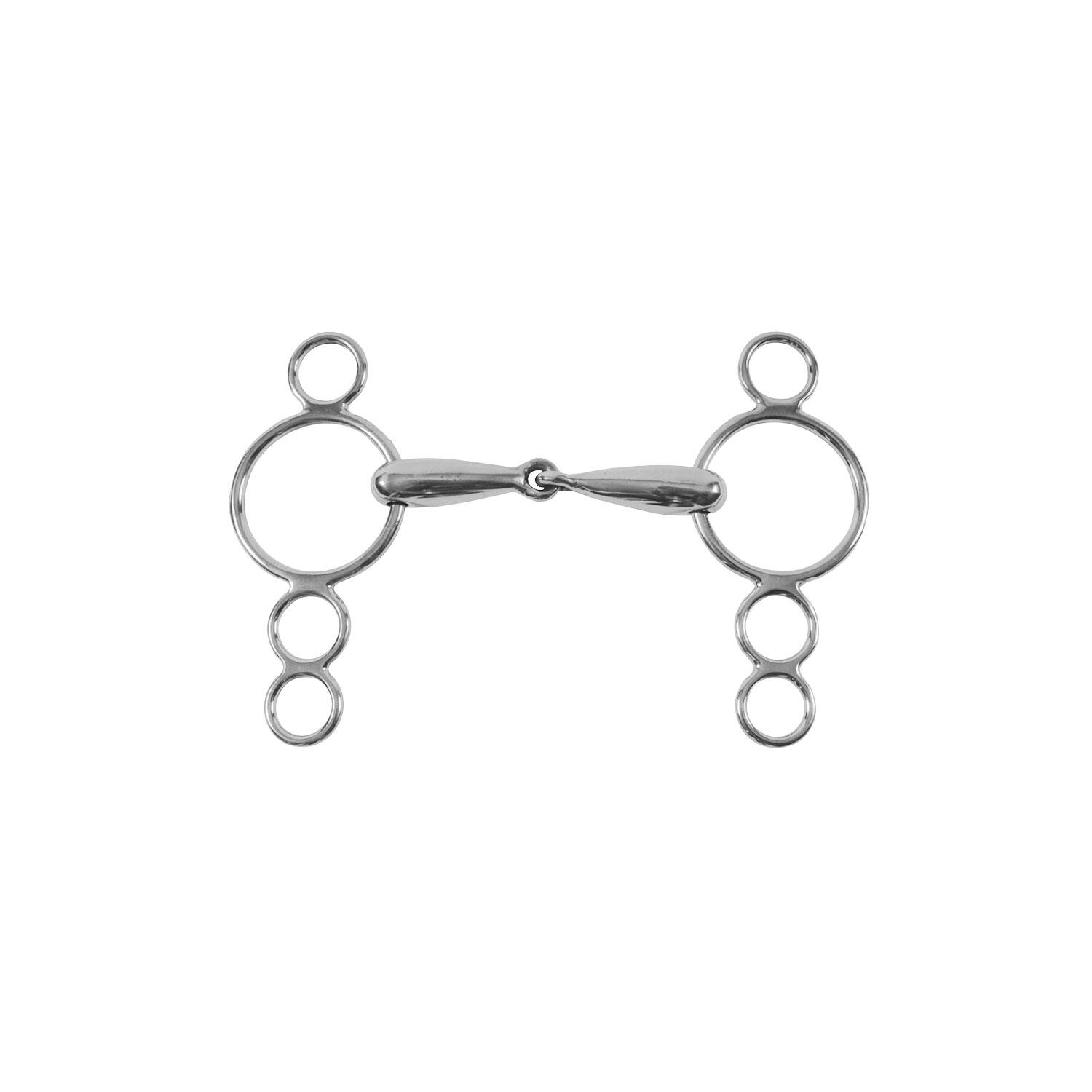 UMBRIA EQUITAZIONE 4-ring Pessoa Hollow Snaffle Bit