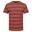 Heren Ryeden Gestreept Coolweave Tshirt (Rood/Grijs)