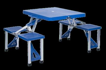 Table valise avec banc 4 personnes - BLEU