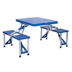 Table valise avec banc 4 personnes - BLEU