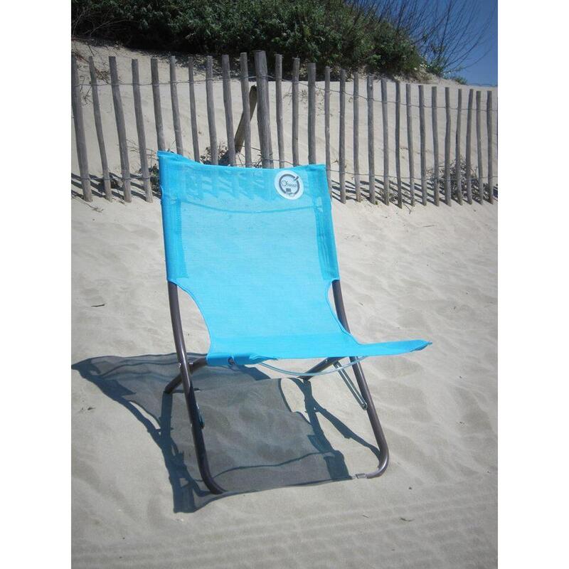 Chaise de plage pliable - Bleu turquoise