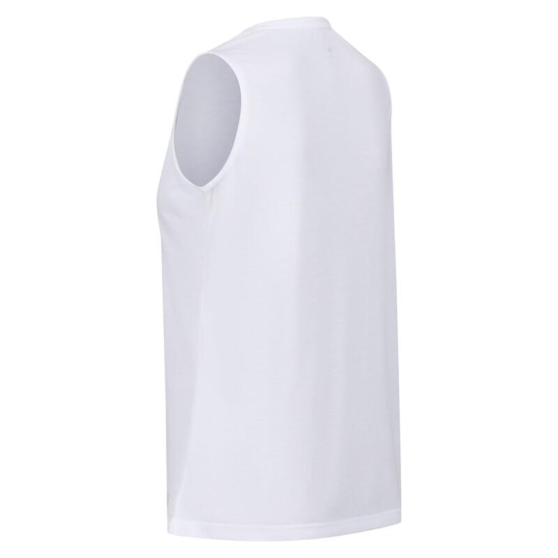 Camiseta Sin Mangas Freedale II Diseño Impreso para Mujer Blanco