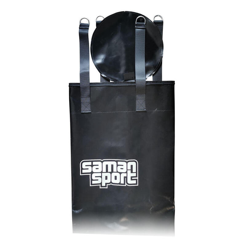 Sac de box, Samansport Slim, 120x35, din pânză, FĂRĂ UMPLUTURĂ, negru.