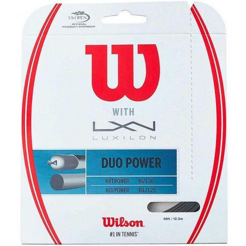 Naciąg tenisowy Wilson with Luxilon hybryda Duo Power 1,30/1,25