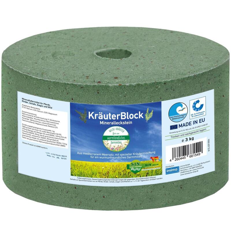 KräuterBlock Mineralleckstein, 3kg