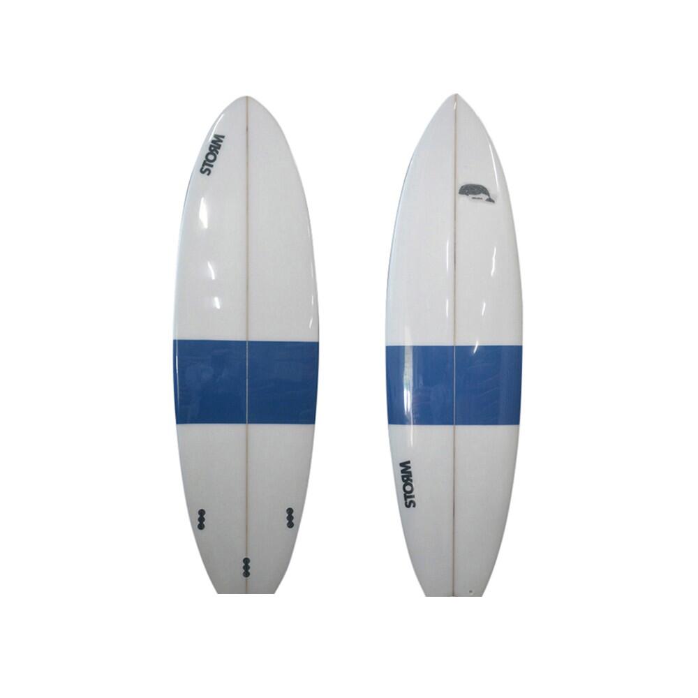 STORM STORM - Tavola da surf - Mini Malibu - 6'8 - Beluga - Blu/Bianco