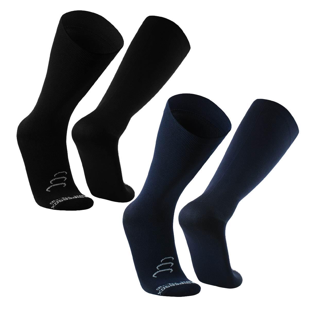 SILVERA NANOTECH Calze compressione 15-20 uomo donna recupero vene varicose cotone PIMA