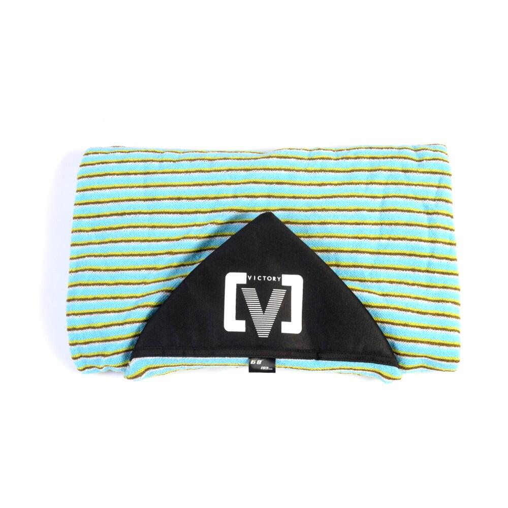 VICTORY - Housse Chaussette Surf - Shortboard - 6'6 - Green / White 3/4