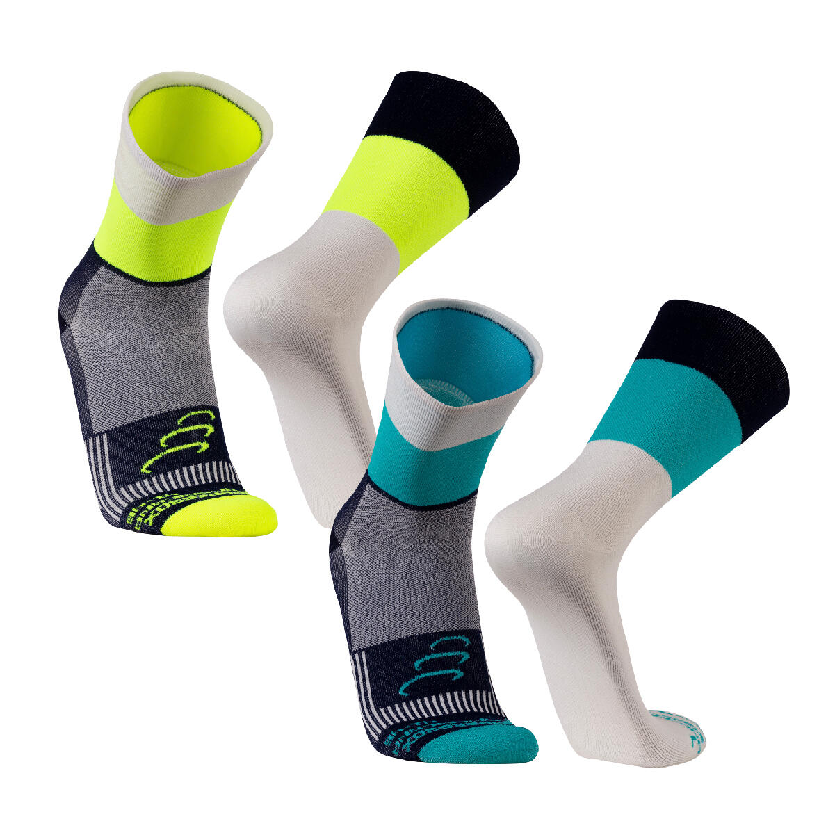 Silvera Nanotech - Chaussettes Running Cyclisme Marathon Tennis Padel Compress Légères Homme Femme - Chaussettes - Bleu - Sm - Decathlon
