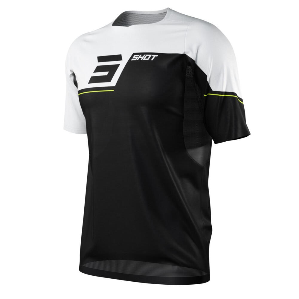 SHOT Maglia Maniche Corte mtb, Revolt Nero/Bianco
